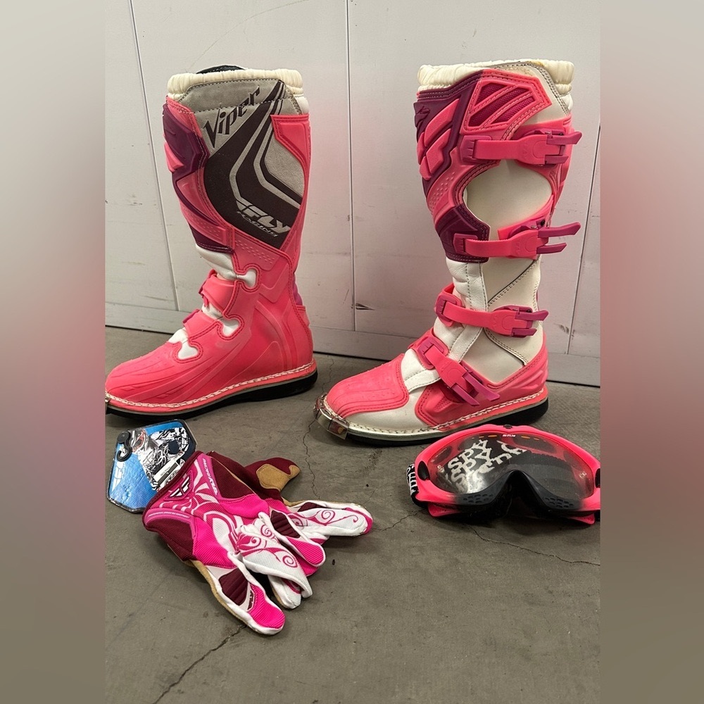 Viper Fly Dirt Bike Racing Boots Woman’s size 8 - Picture 2 of 7
